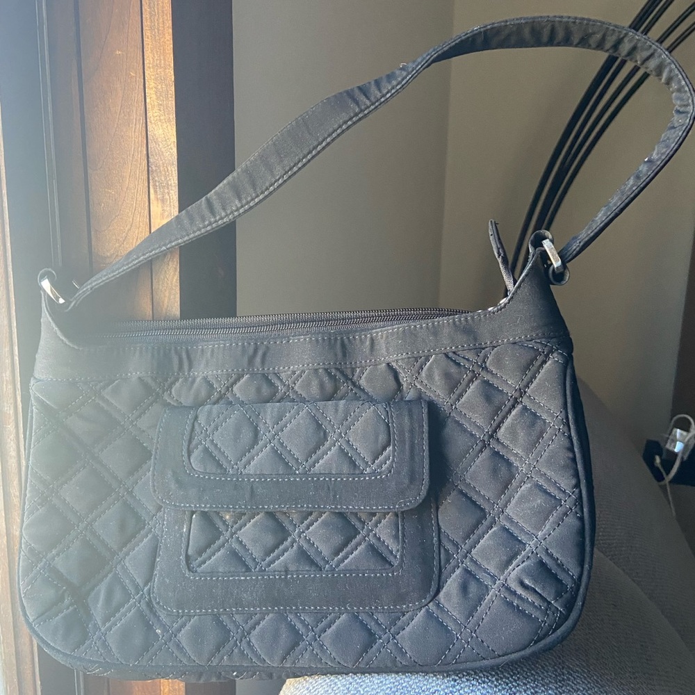 Vera Bradley black quilted purse
